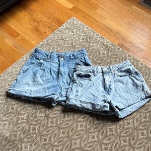 wild fable Light Blue Denim Jean Shorts - Rolled Hem Styles